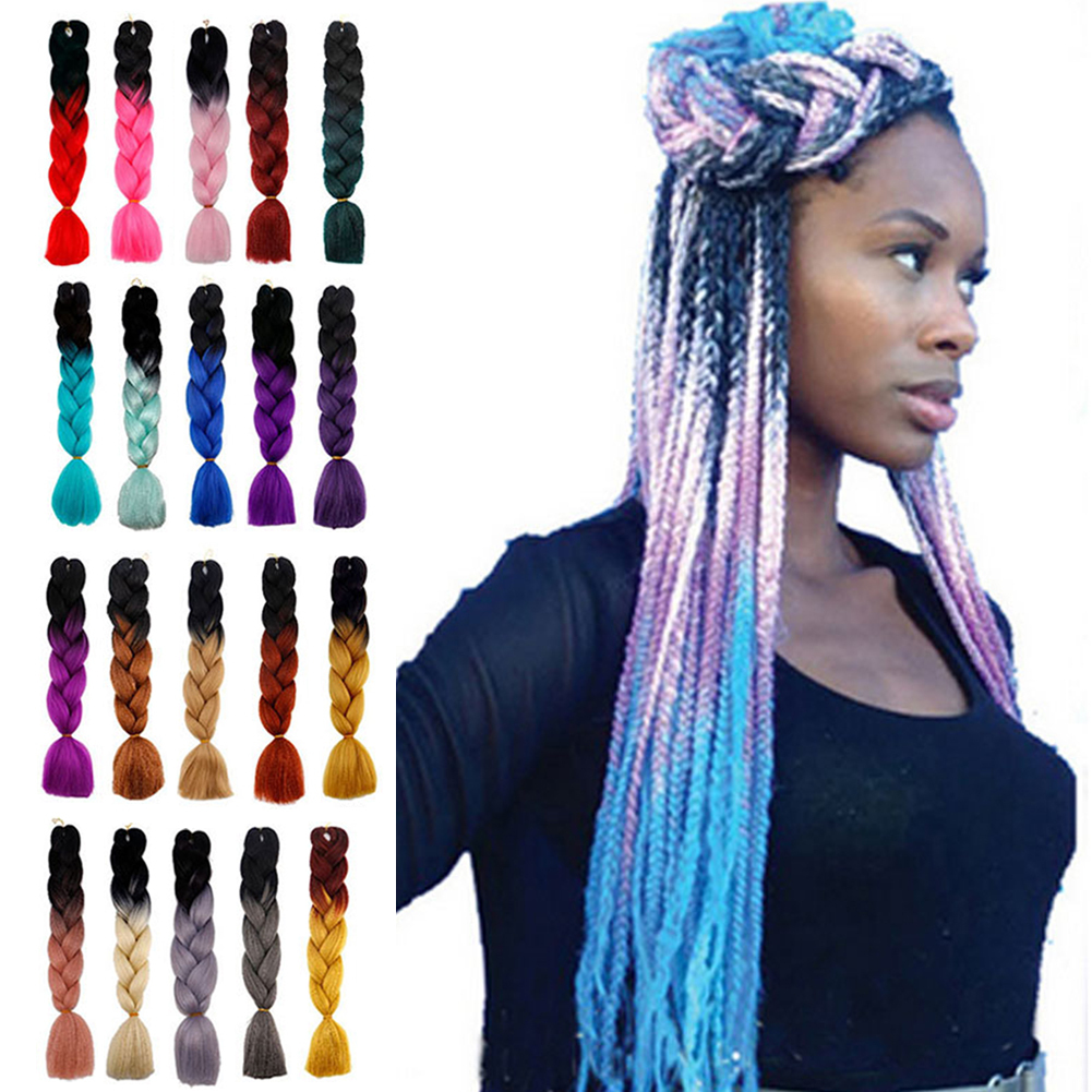 24 Ombre Synthetic Kanekalon Jumbo Braiding Hair Extension Afro