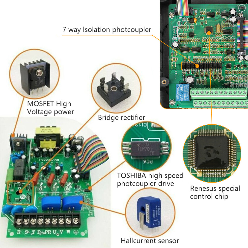 2.2KW ER20 Spindle motor VFD Inverter 220V Drive Complete Water Cooling System