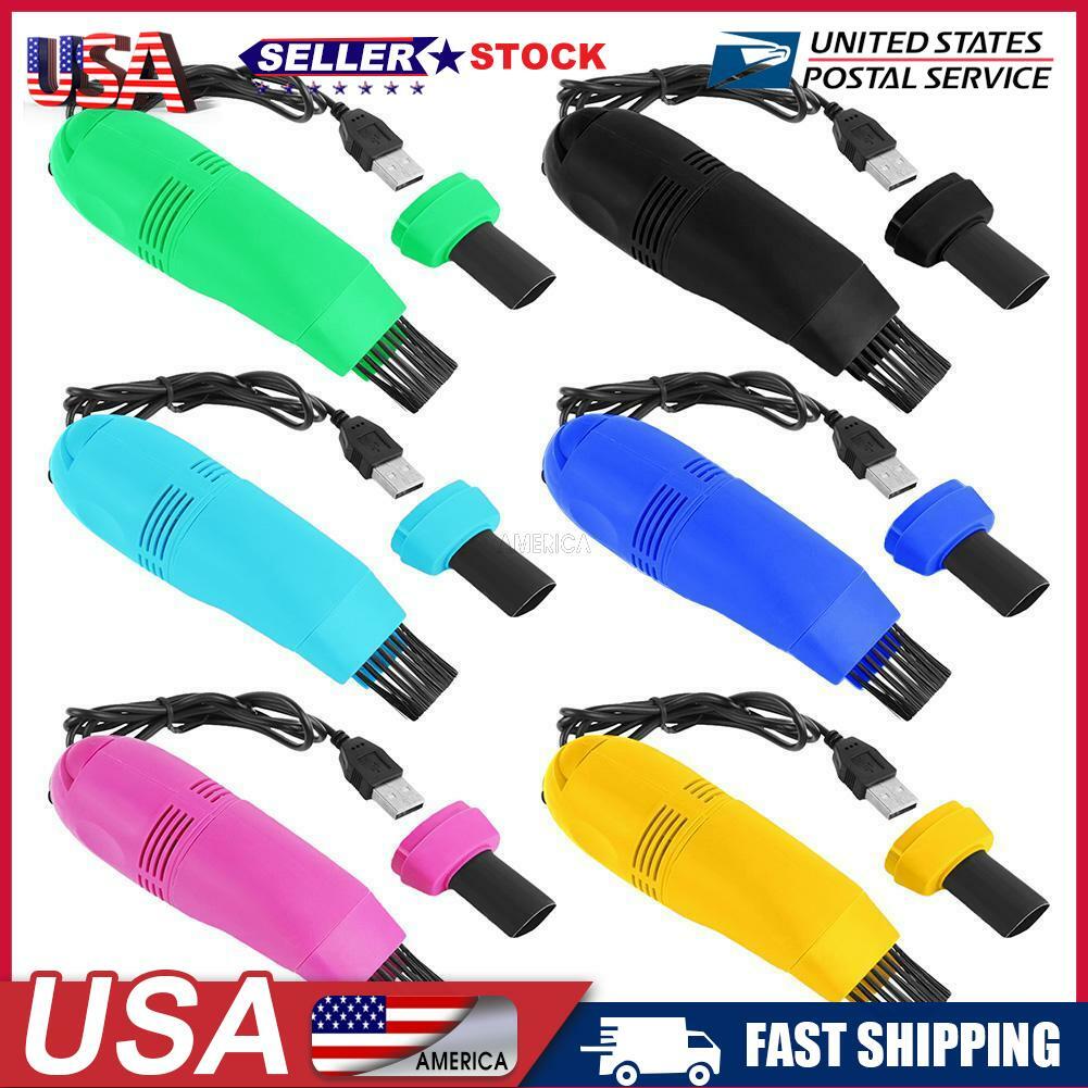 Mini Computer Vacuum USB Keyboard Cleaner PC Laptop Brush Dust Cleaning Kit US