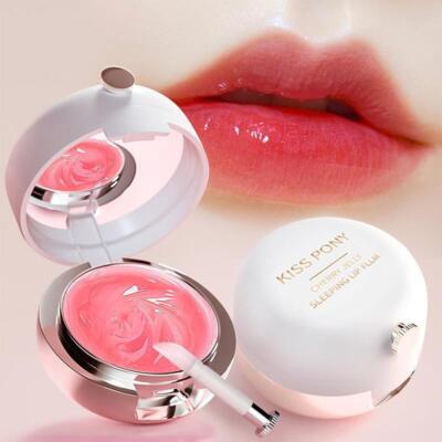 Kiss Pony 13g moisturizing che rry fragrance sleep facial mask for smooth lips/