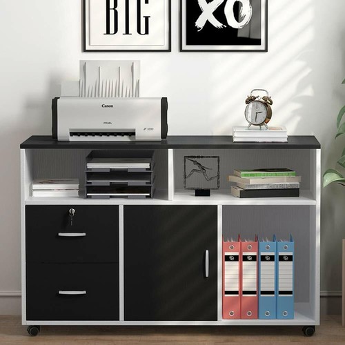 Tribesigns File Cabinet 2 Drawer Storage Printer Stand Mobile