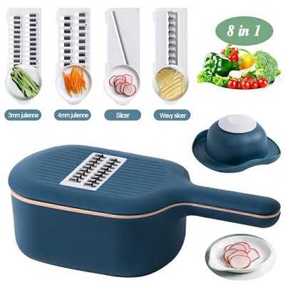 8 in 1 Vegetable Chopper Mandoline Slicer Dicer Multifunctional Manual Cutter