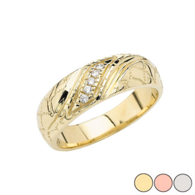 Pre-owned Fdj Men's Nugget Wedding Band Ring In Gold (yellow/rose /white) In Yellow Gold