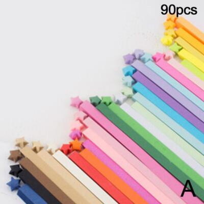 Lucky Stars Origami Paper Folding Craft Shinny Strips 2024 New Double-Sided X8D8