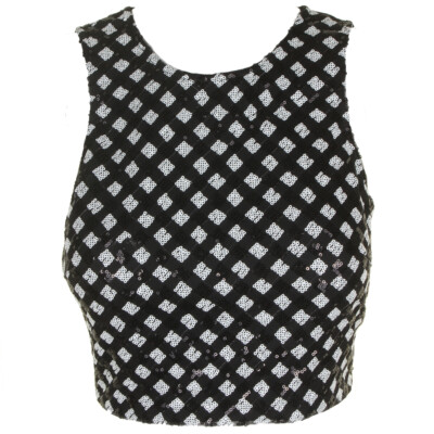 

Черный укороченный топ с пайетками Teeze Me Juniors