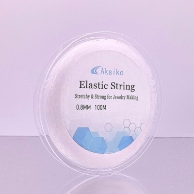 Elastic Bracelet String Cord, 0.8mm 328ft Crystal Stretch Bead String Cord fo...