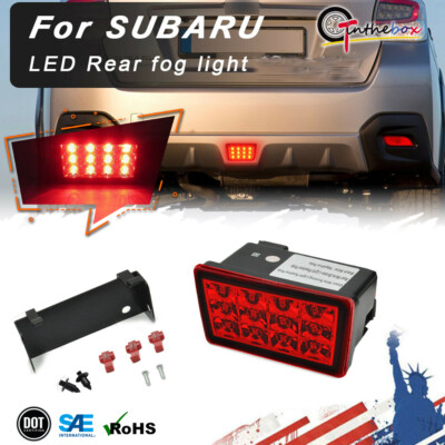 For 2011-2021 Subaru WRX STI Red LED F1 Style Rear Fog Light 3rd Brake Tail Lamp