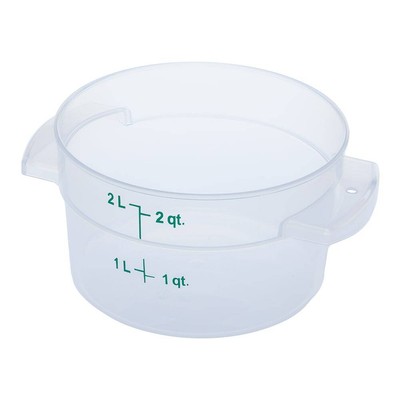Carlisle 1096330 2 Qt. Clear Round Food Storage Container