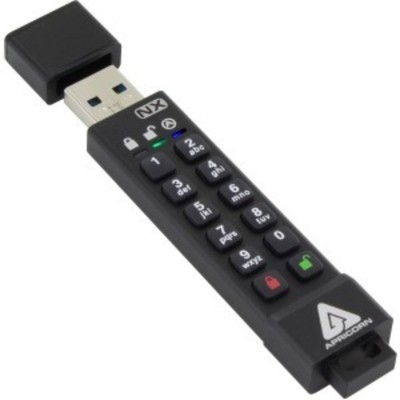 Apricon Aegis Secure Key 3NX: Software-Free AES XTS Encrypted USB 32 GB - Black