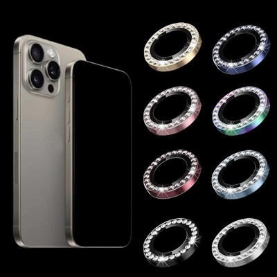 Diamond Camera Len Metal Glass Protectors Film Cover For iPhone 15 14 13 Pro Max