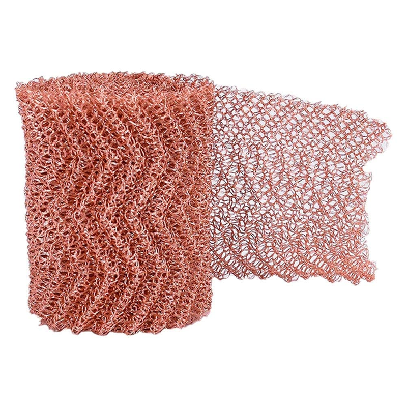 Copper Mesh Roll Sturdy 4 X 40 Pure Copper Stuff-Fit Wire Mesh for Gap Blocker