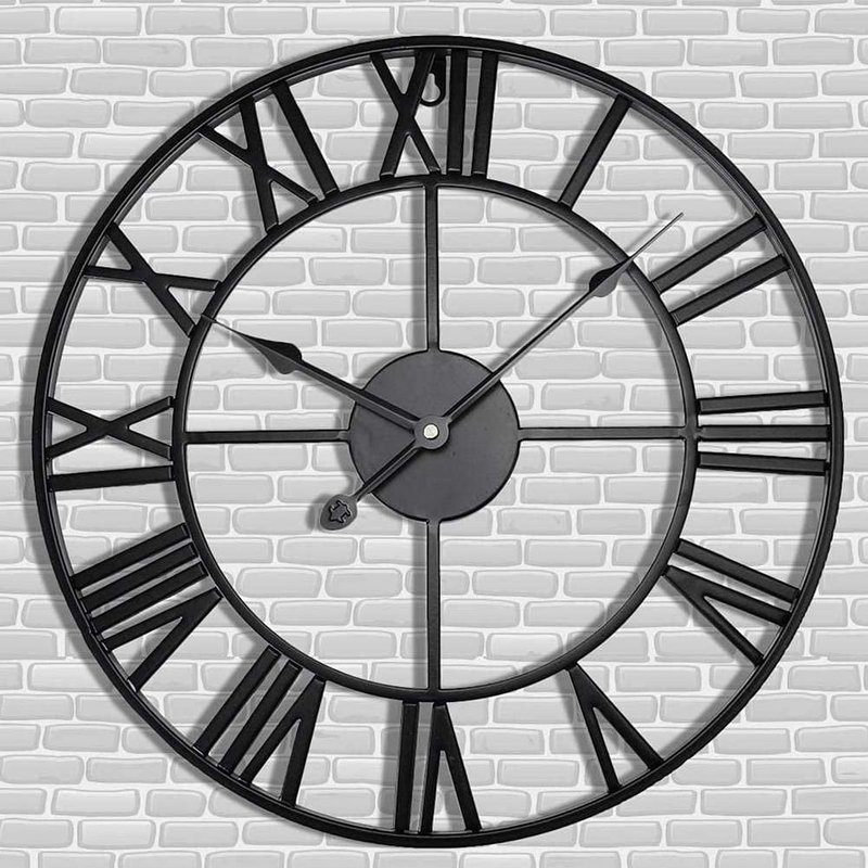 Antique Tower 24 Inch Large Roman Numeral Wall Clock, Indoor