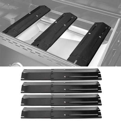 4 Set Parts For Grill Master BBQ Heat Shield Plate Tent Burner Cover Flame Tamer