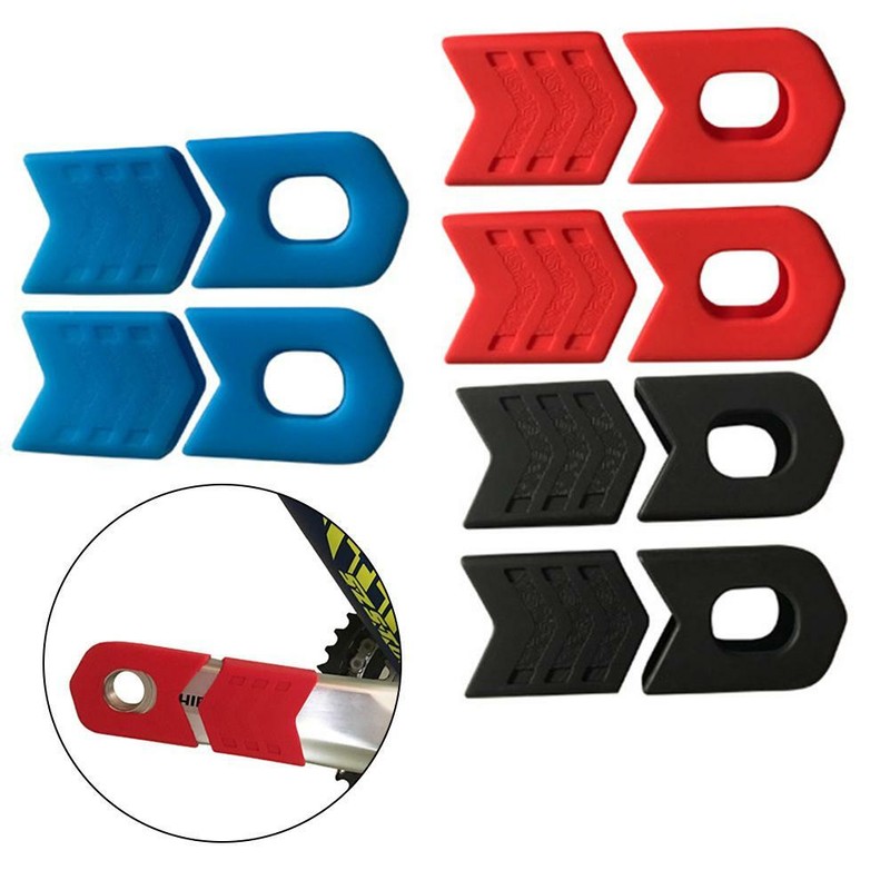4pcs Silicone Crank Sleeve Crankset Bicycle MTB Bike Arm Boots Protective Cover