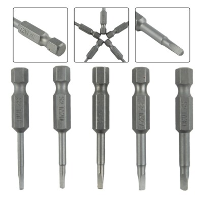 5 Pcs Magnetic Triangle Head Screwdriver Bits 1/4-inch Hex Shank Electric Tools