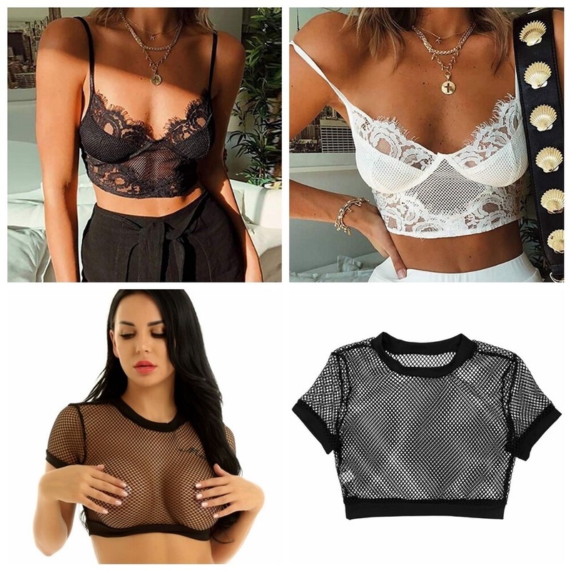 fishnet bra top
