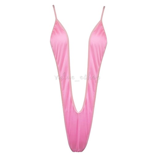 Womens High Cut Thong G-string Monokini One Piece Swimsuit Swimwear ...