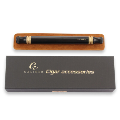 Galiner Portable Travel Cigar Draw Tool Cigar Cutter Punch Enhancer Needle Black