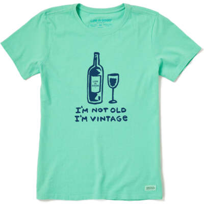 Life is Good 87390 - Women's I'm Not Old I'm Vintage Crusher Tee - Spearmint Gre