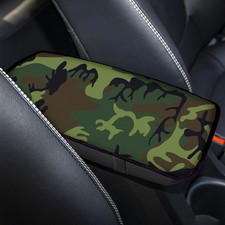 Cool Armrest Cushion Cover Pad Green Camouflage Auto ...