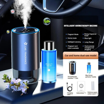 Car Aroma Air Freshener Starry Projection Light Essential Oil Diffuser 3 Modes