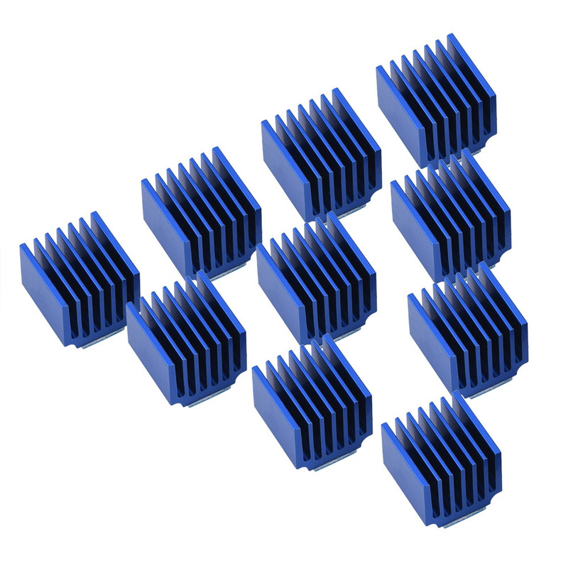 10 Stk. Aluminium KÃ¼Hlkrper FÃ¼R 3d Drucker Stepper Motor Treiber Blau