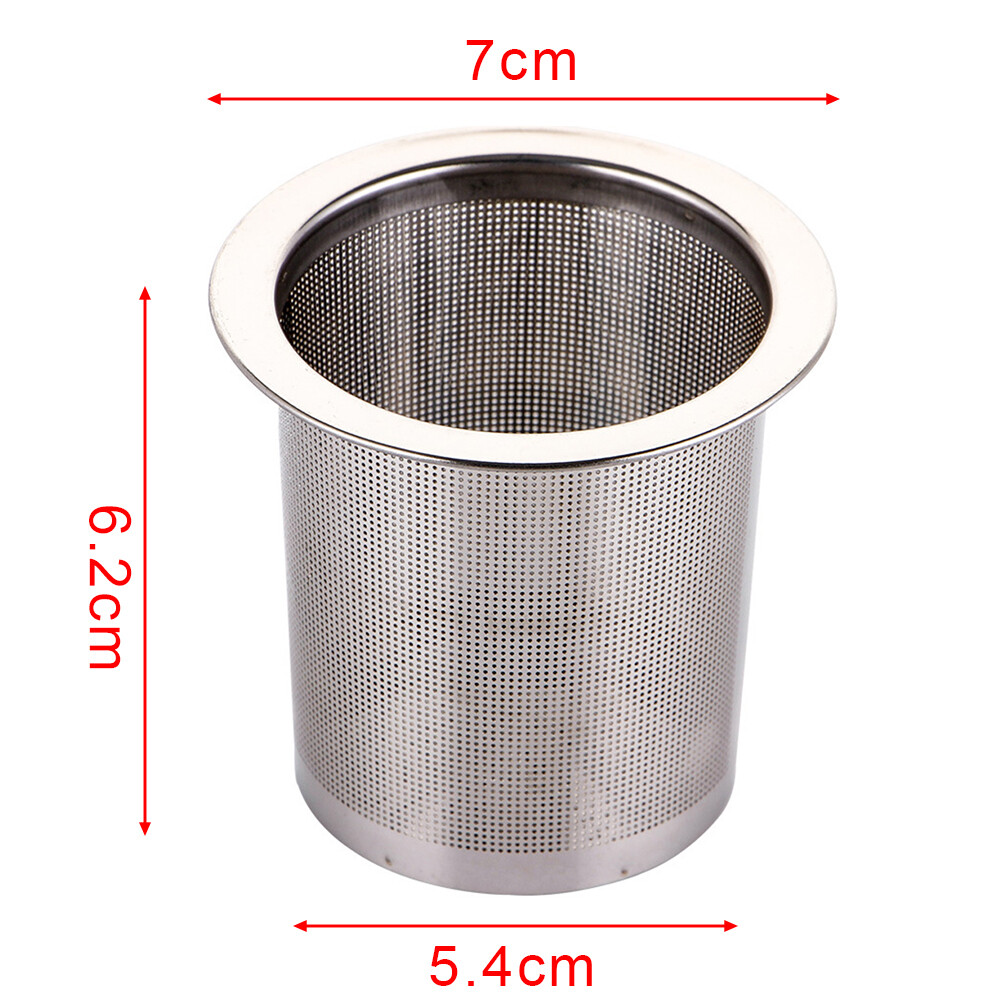 2pcs Tea Strainer Stainless Steel Tea Cup Strainer Large Capacity Teapot Infuser