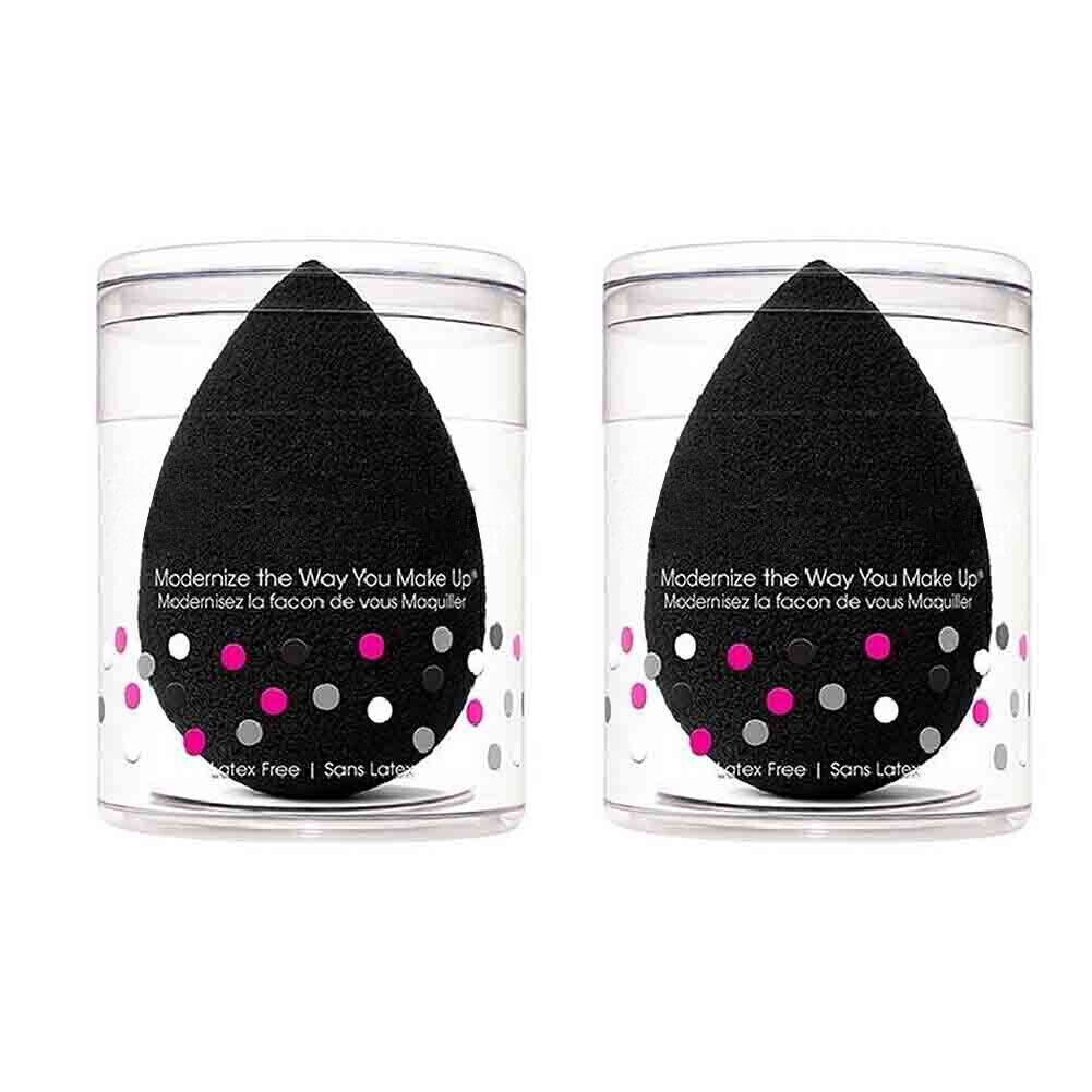 Beauty Makeup Sponge Foundation Blender Powder Smooth Puff Flawless Black 2pcs