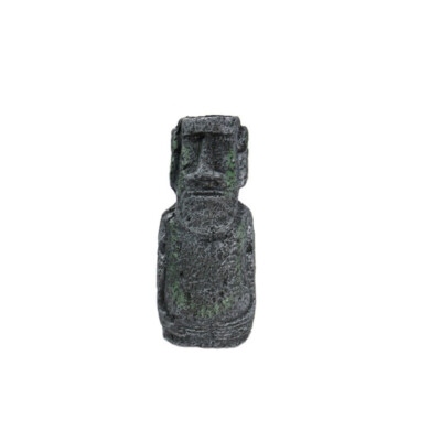 1Pc Easter Island Resin Statue Ornament Aquarium Rock Decor Fish Tank Face Heads