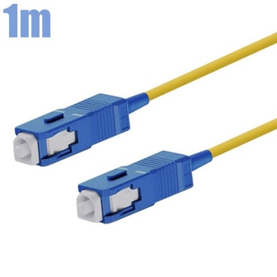 1M SC-SC UL Single Mode 9/125 Simplex Fiber Optic Optical Cable OFNR Yellow