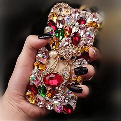 Case for Google Pixel 7 Pro,3D Handmade Luxury Sparkle Rhinestone Pumpkin Car Be