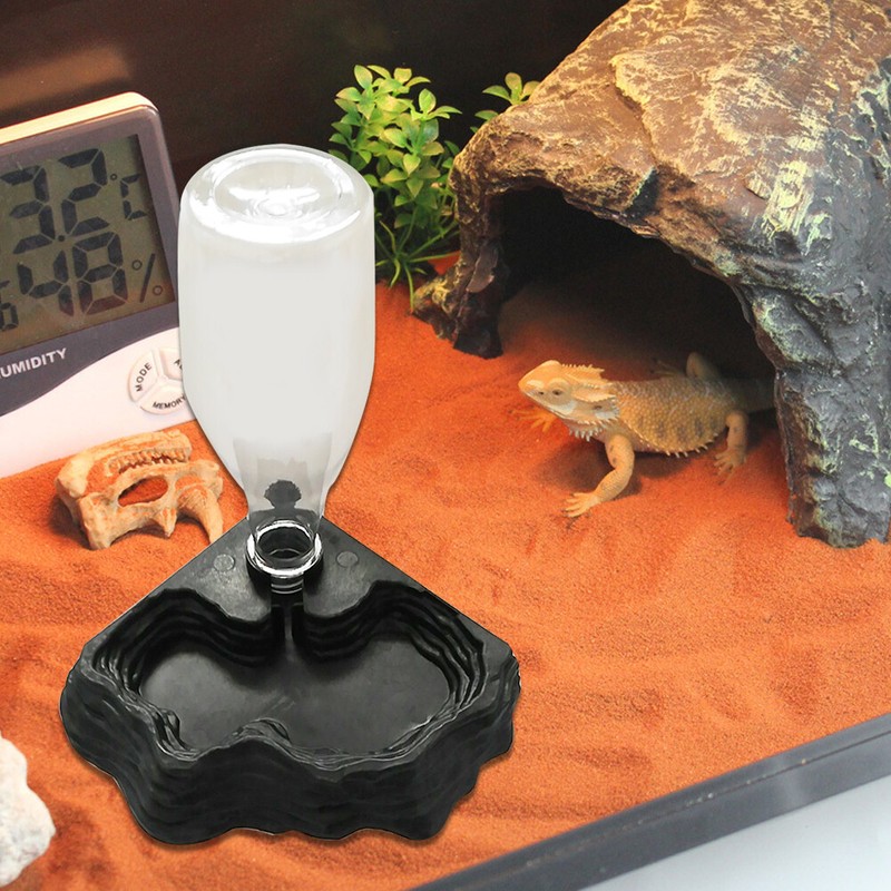 Reptile Water Bottle Turtle Automatic Water Dispenser Feeders Drinking Fountain