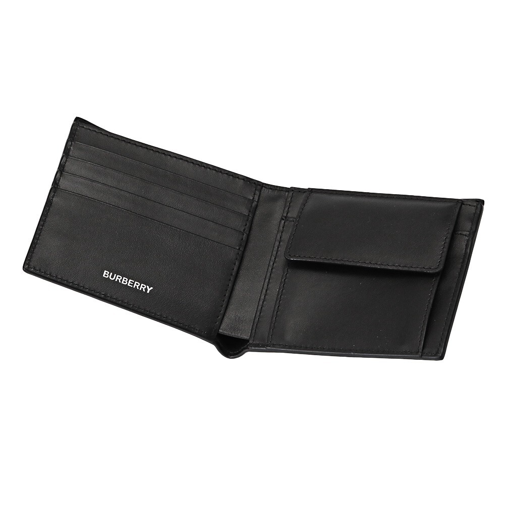 Pre-owned Burberry Wallet Men Bi-fold Cc Bill Coin Canvas 8073284 A2519 Navy In Blue