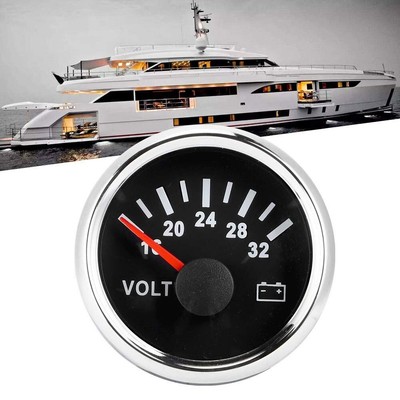 52mm Voltage Gauge52mm/2in 18-32V Voltmeter 7 Colors Backlight 9-32V Working ...