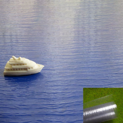 1pcs Water Sheet Ripple Realistic Clear 110cm*55cm for Model Layout SM01