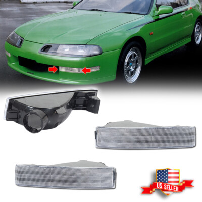 2x Clear lens Front Bumper Inner Turn Signal Lights For 1992-1996 Honda Prelude