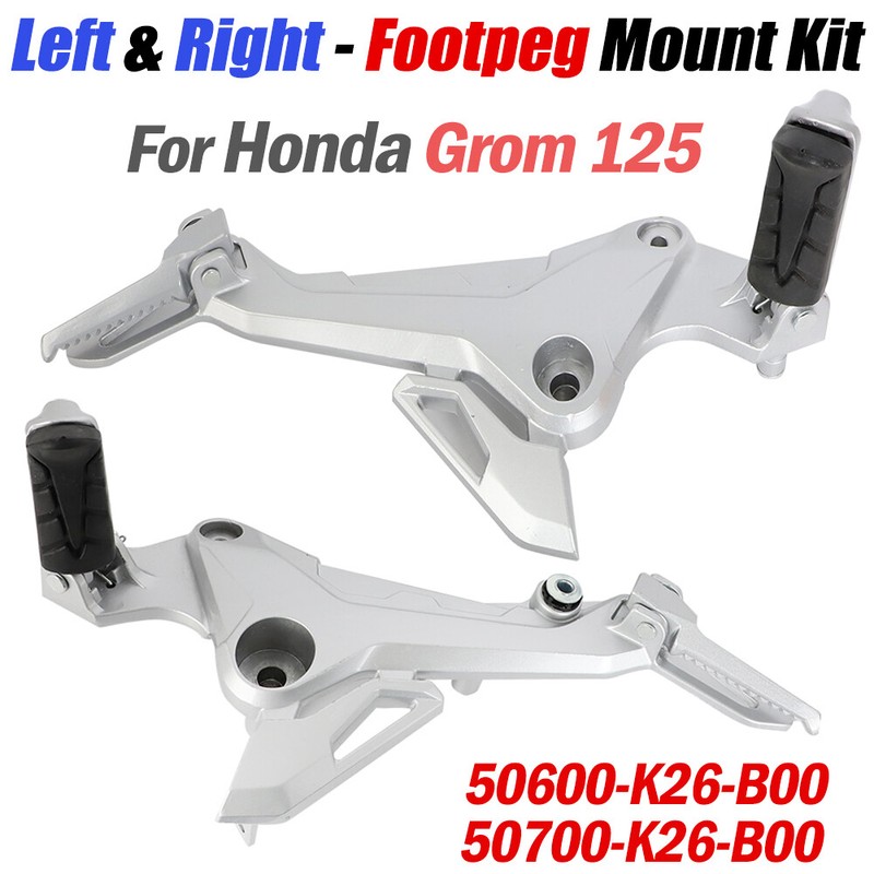 Left Right Foot Pegs Mount Footrest Rearset For HONDA MSX GROM 125 SF 2016-2020