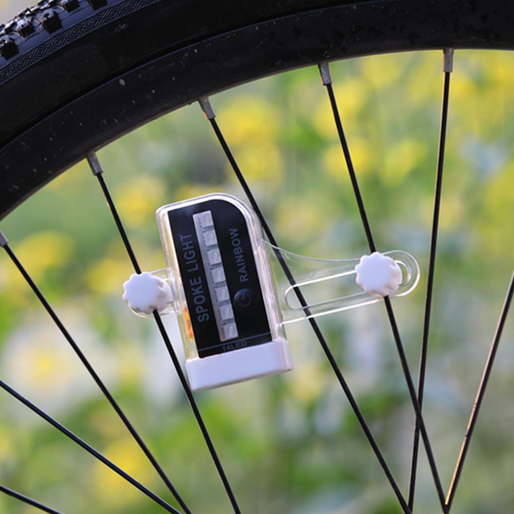 14 RGB LED Bicycle Wheel Signal Tire Spoke Light Mountain Road Bike Warning Lamp