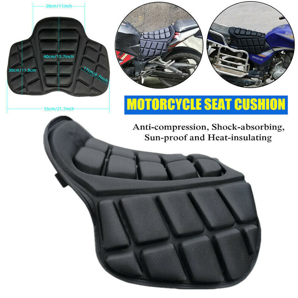 RIKU lightning クッション 3D Motorcycle Seat Pad Comfort Gel Cushion Air Pillow Cover