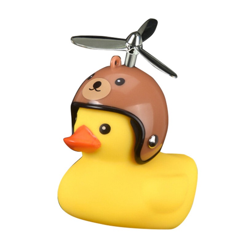 Small Yellow Duck Bicycle Horn With Light, Rubber Duck Bike Handlebar Ornament