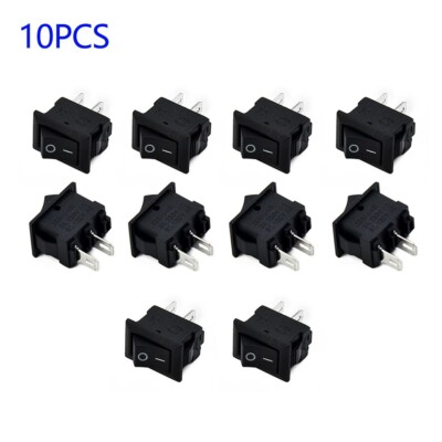10 Pcs Rocker Truck On/Off Auto Switch Pin 12v Car Light Spst Round 16a Boat New