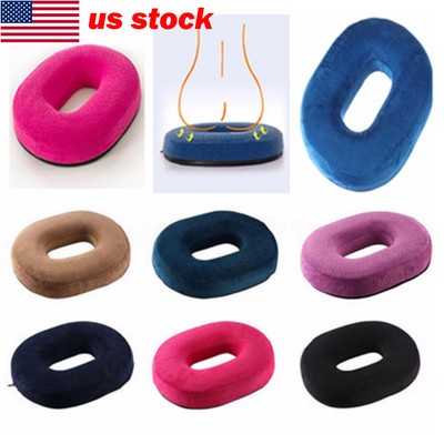 Memory Sponge Foam Ring Cushion Donut Pregnancy Pillow + Cover Car Chair Office