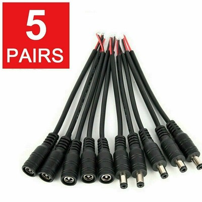 Versatile Male Female Power Plug Connector Cable for Bar Connector/CCTV Camera