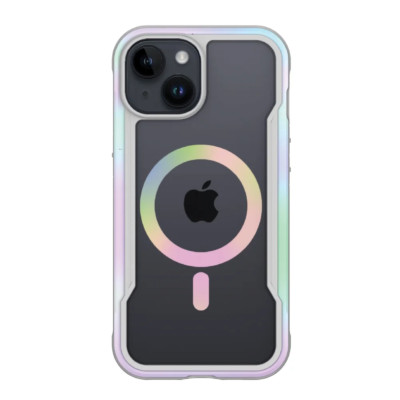 Raptic Shield 2.0 MagSafe Quartz Rainbow Phone Case compatible with iPhone 15,