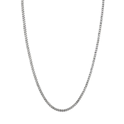 Savlano 925 Sterling Silver Rhodium Plated Solid 2MM Franco Square Box Chain ...