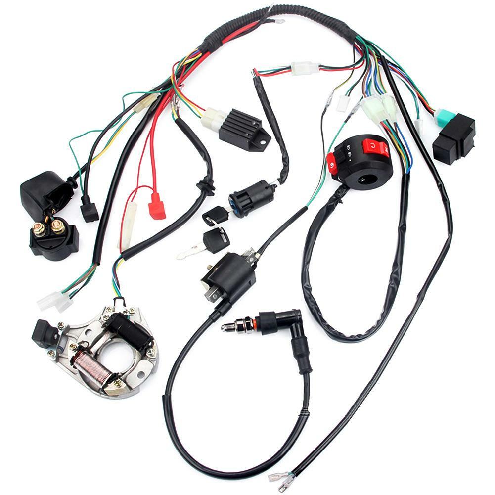 New Full Electrical Wiring Harness Kit Fit For Dirt Bike ATV QUAD 50 70