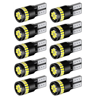 10x 2825 194 168 24smd Canbus Automotive Multi-Function Led White Light Bulb