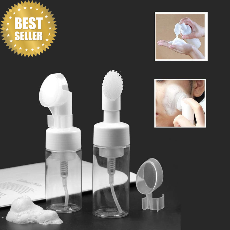 2-Pack of 150Ml Empty Facial Cleanser Foaming Bottle, Mousse Foam Gel Head Wash 