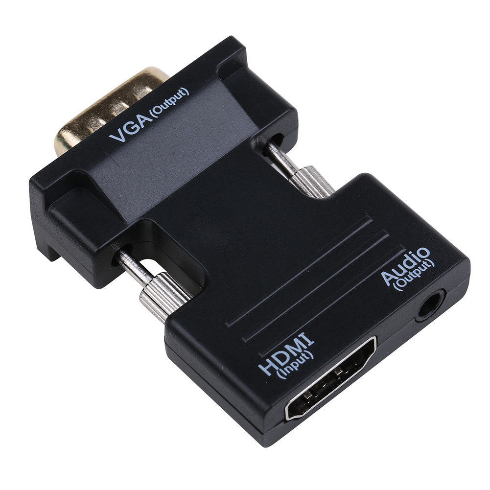 ️ Видео кабель, коннектор HDMI Female to VGA Male Converter with Audio ...
