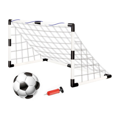 Folding Sports Kids Mini Soccer Goal Set Indoor Backyard Mini Net Ball With Pump